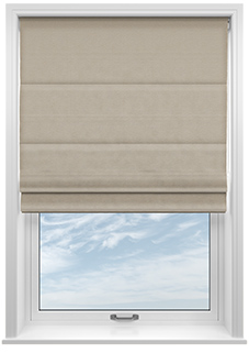Oleander, Cream - Twist&Fit Roman Blind